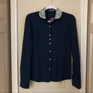 Blue long sleeved shirt